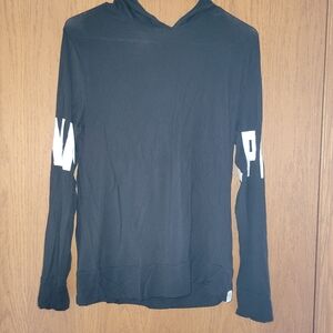 Womens small PINK Victoria's Secret Long sleeve hooded shirt